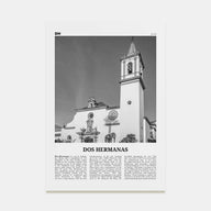 Dos Hermanas Travel B&W Poster