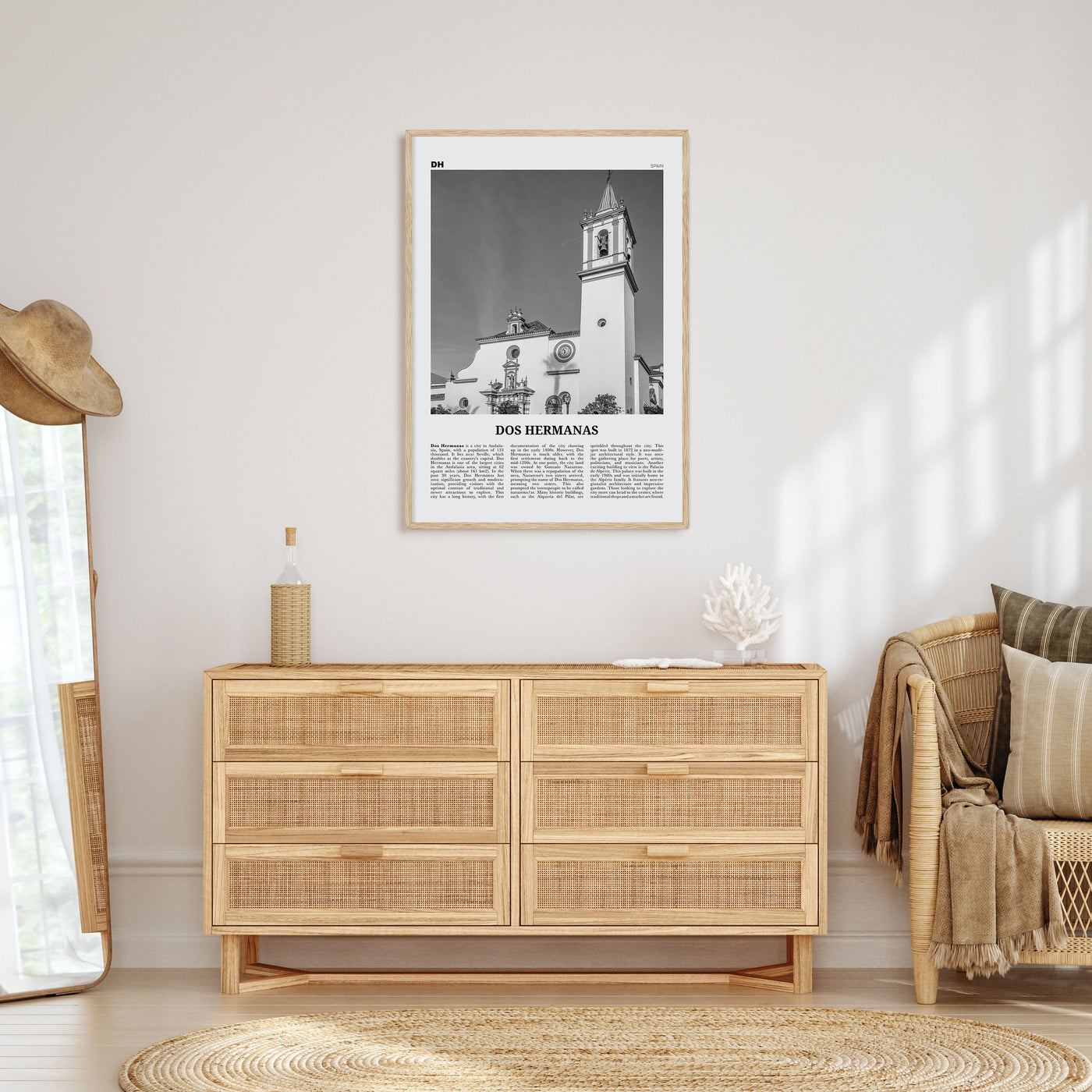 Dos Hermanas Travel B&W Poster