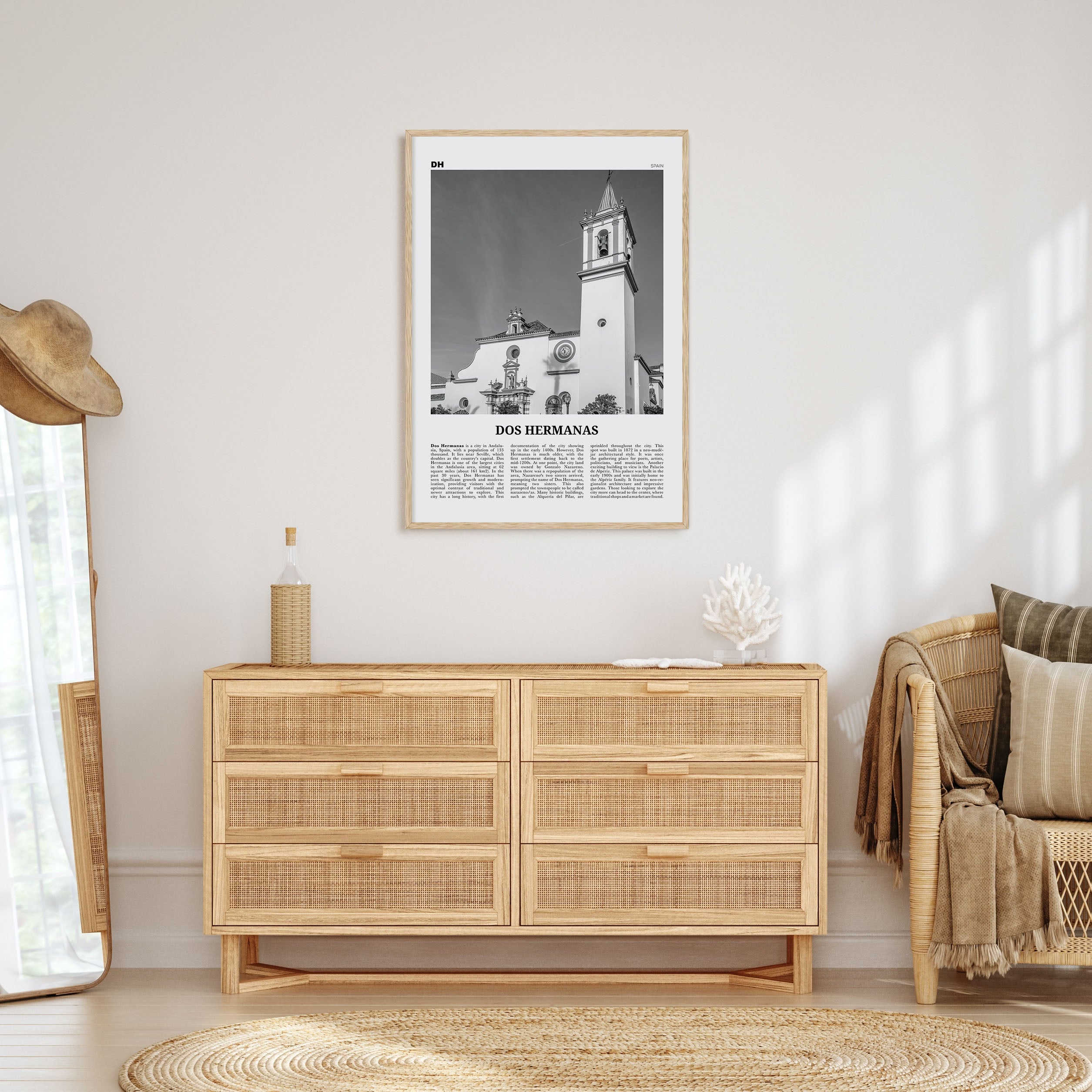 Dos Hermanas Travel B&W Poster