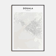Douala Map Portrait Poster