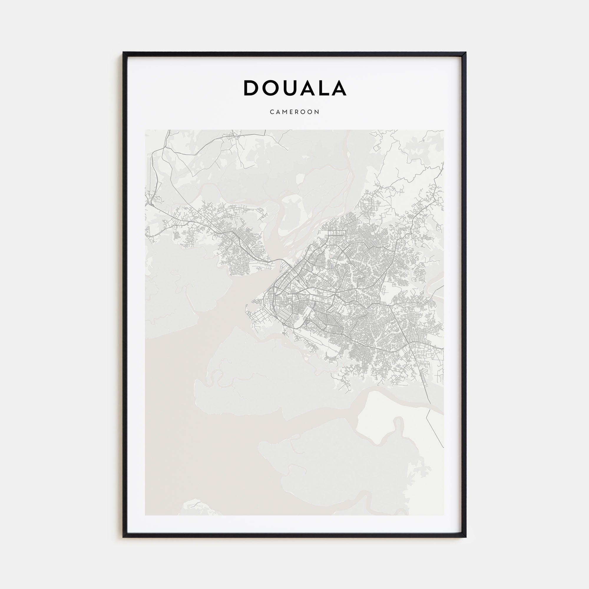 Douala Map Portrait Poster