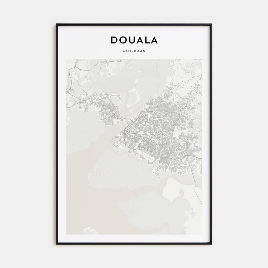 Douala Map Portrait Poster