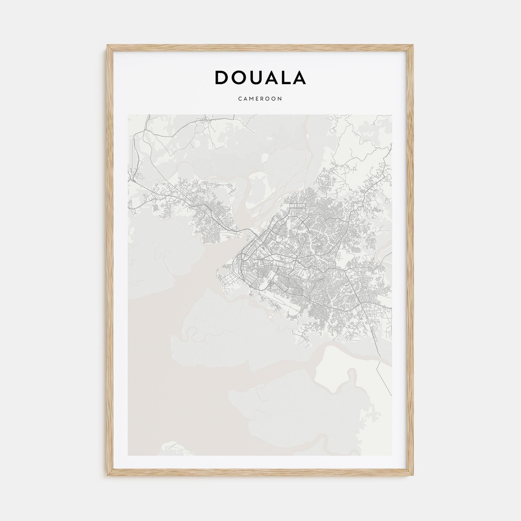 Douala Map Portrait Poster