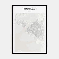 Douala Map Portrait Poster
