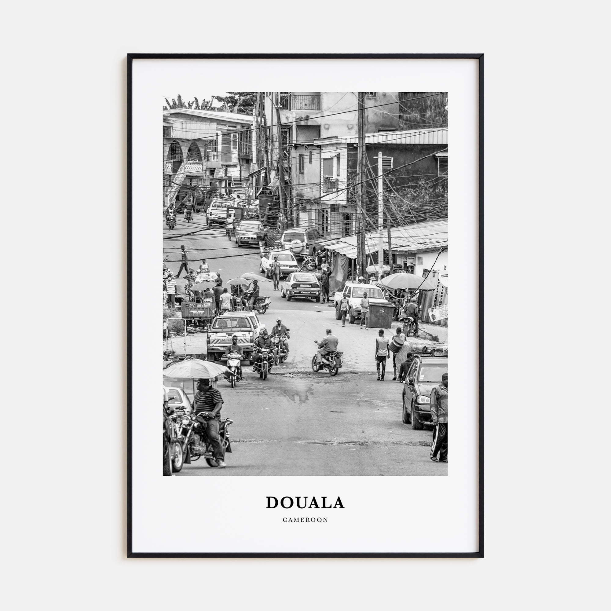 Douala Portrait B&W Poster
