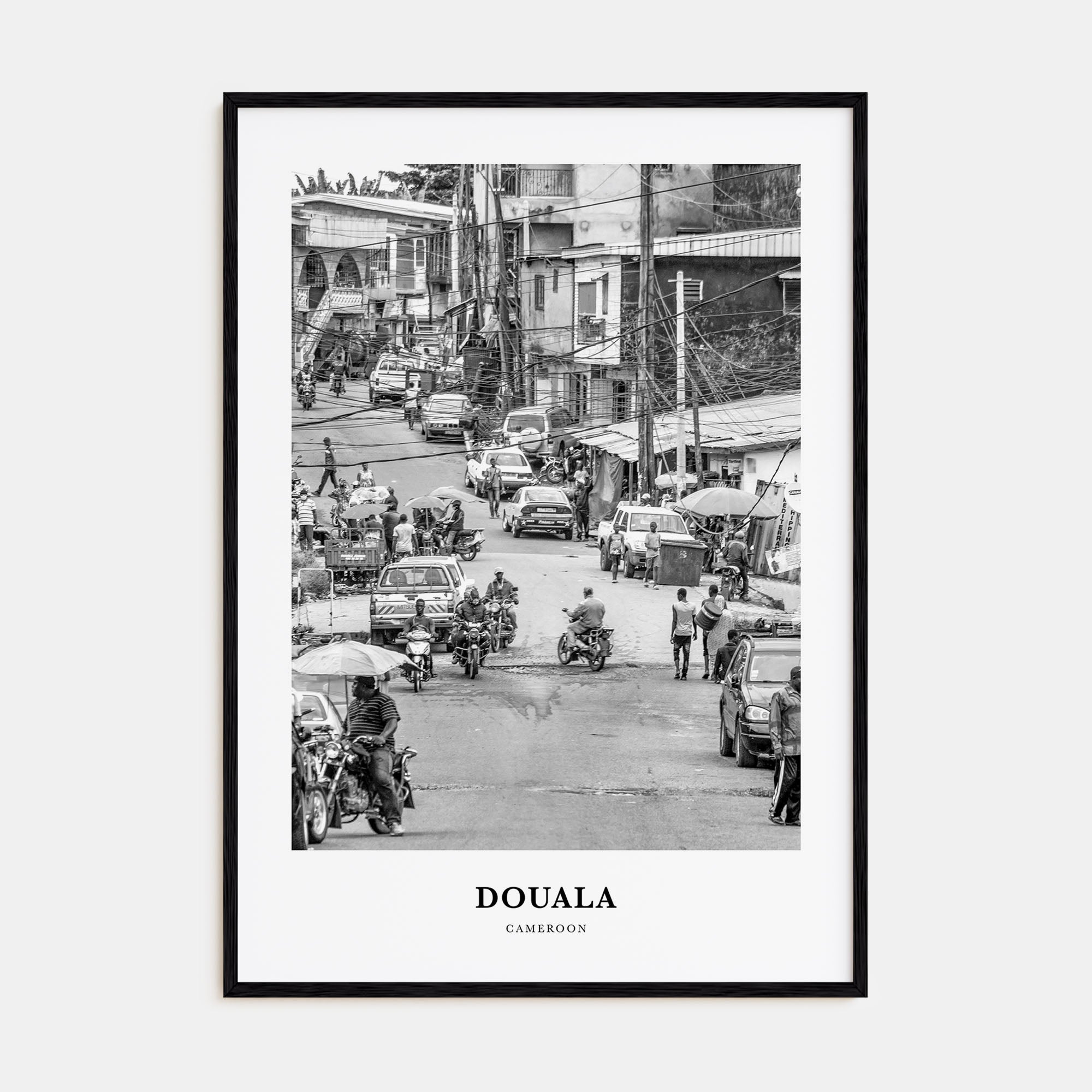 Douala Portrait B&W Poster