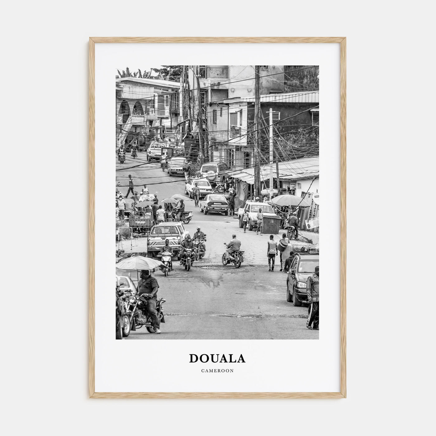 Douala Portrait B&W Poster