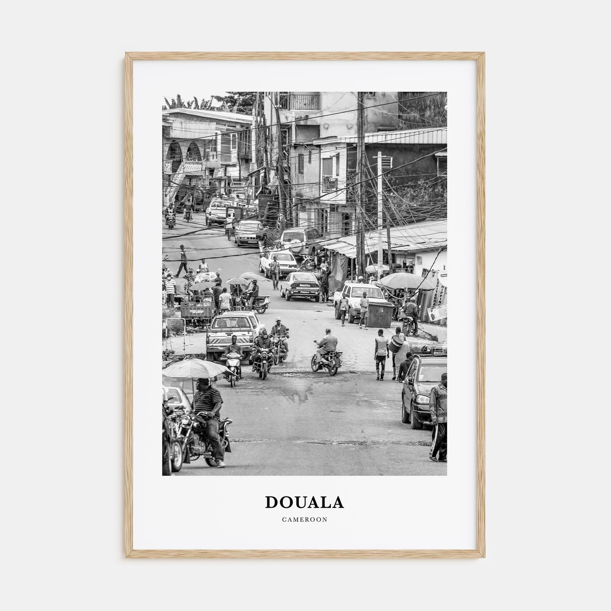 Douala Portrait B&W Poster