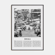 Douala Travel B&W Poster