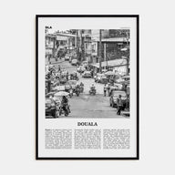Douala Travel B&W Poster