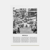 Douala Travel B&W Poster