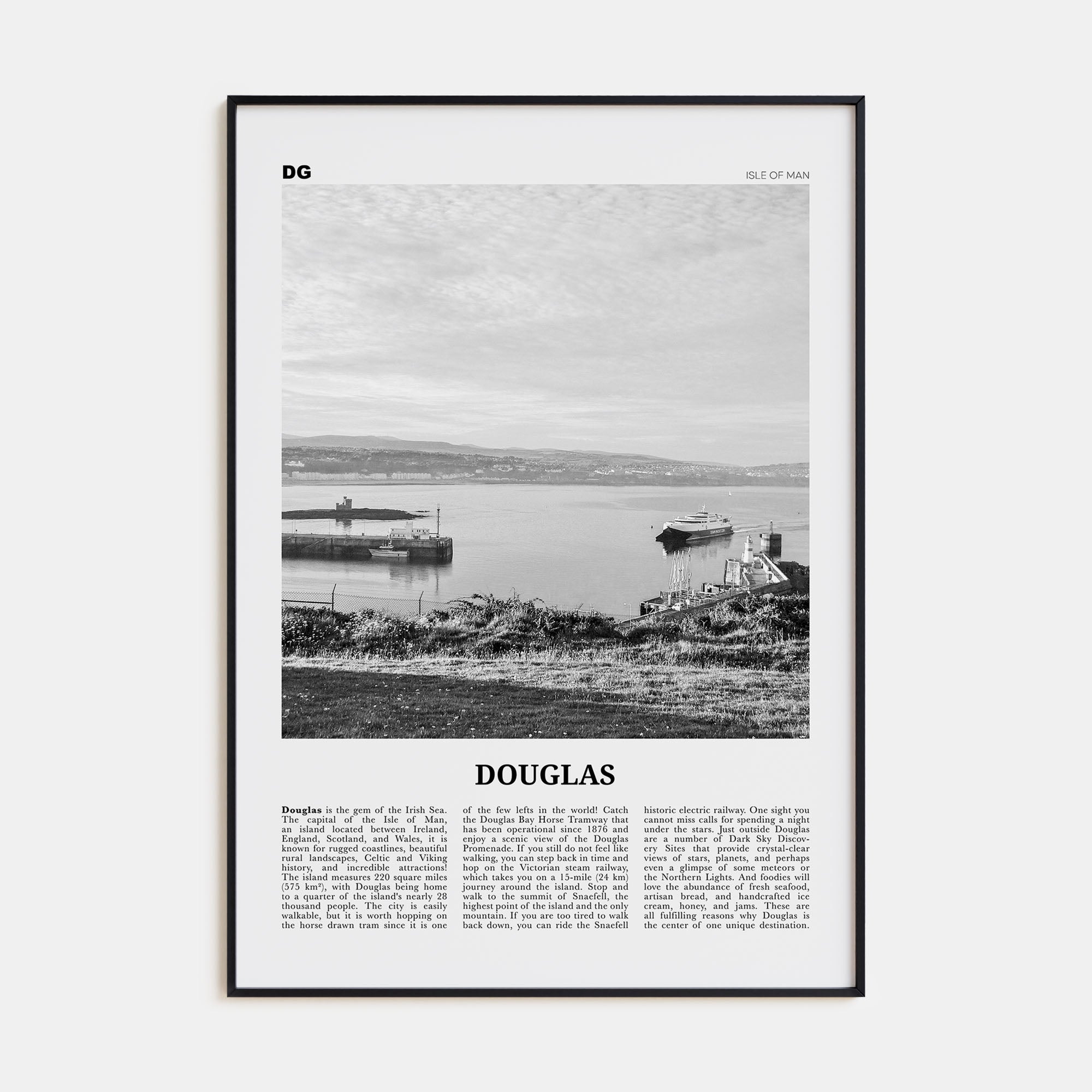 Douglas Travel B&W Poster