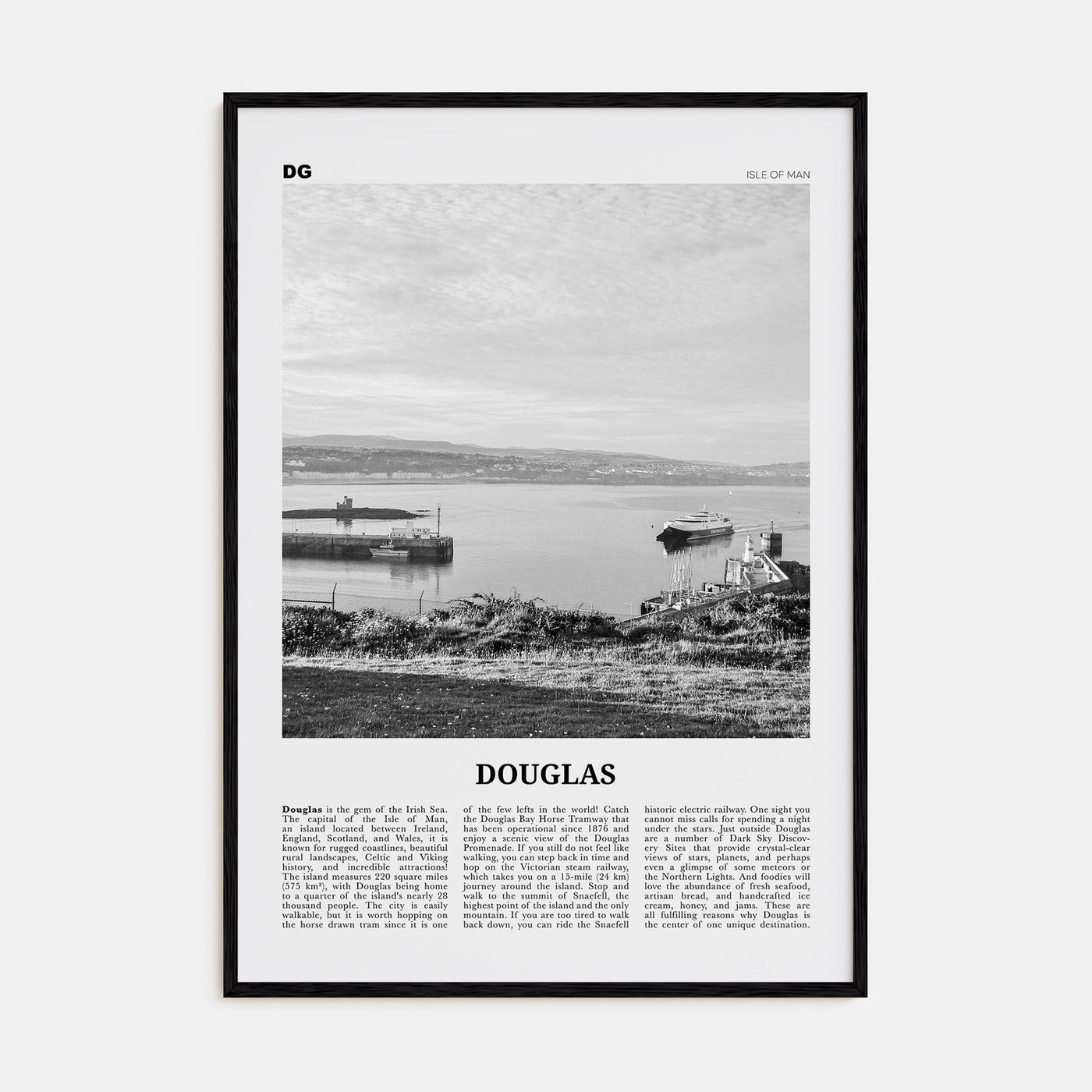 Douglas Travel B&W Poster