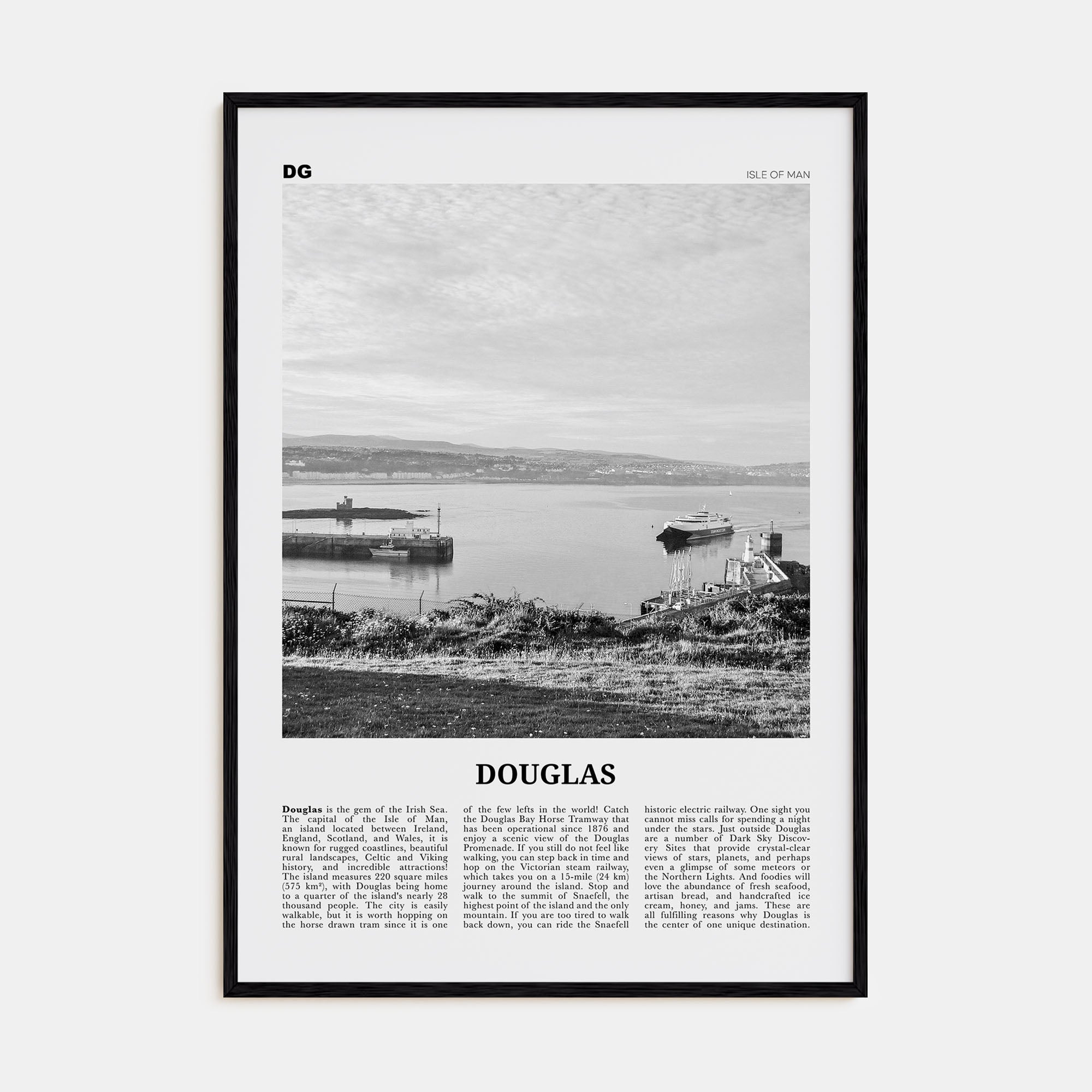 Douglas Travel B&W Poster