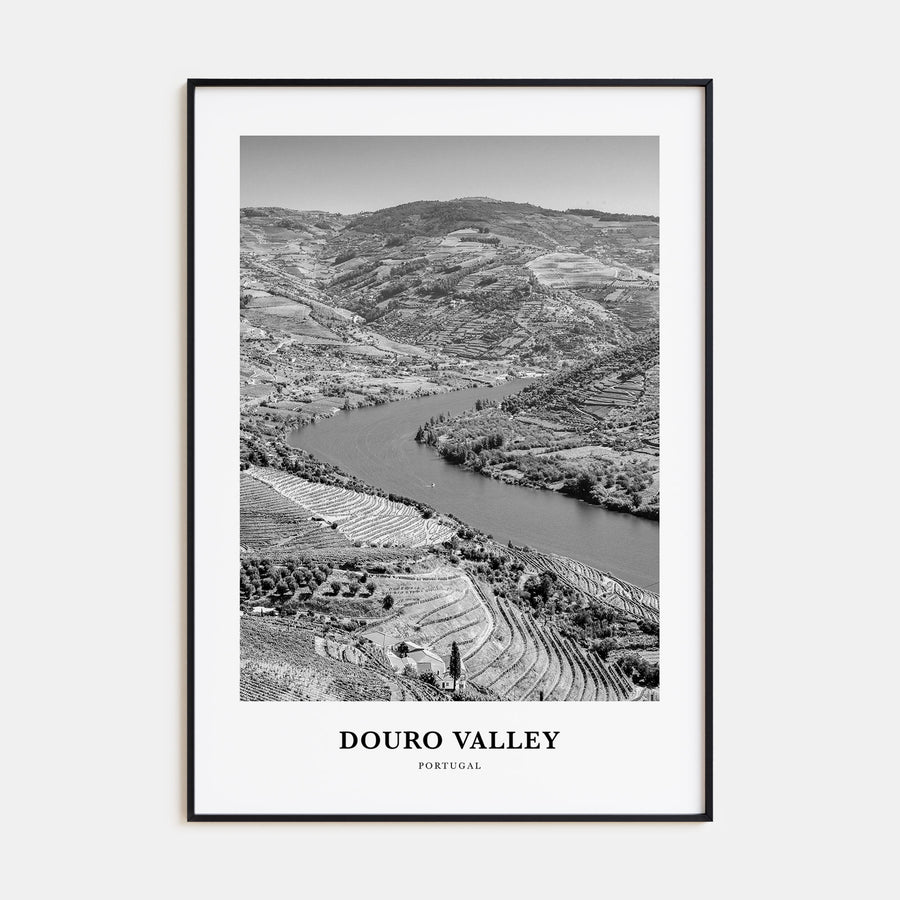 Douro Valley Portrait B&W Poster