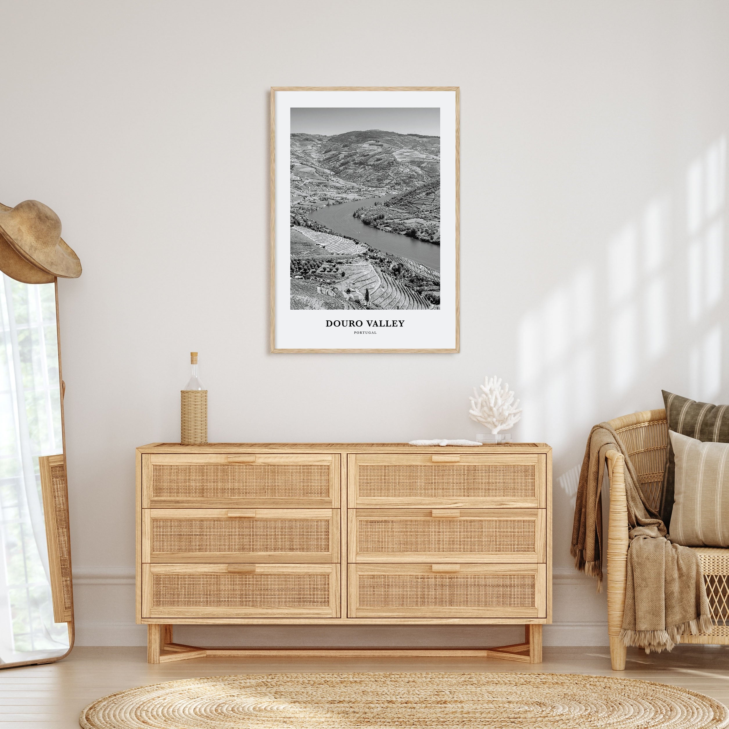 Douro Valley Portrait B&W Poster