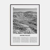 Douro Valley Travel B&W Poster