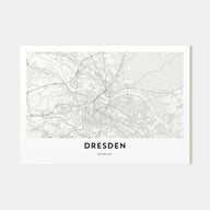 Dresden Map Landscape Poster