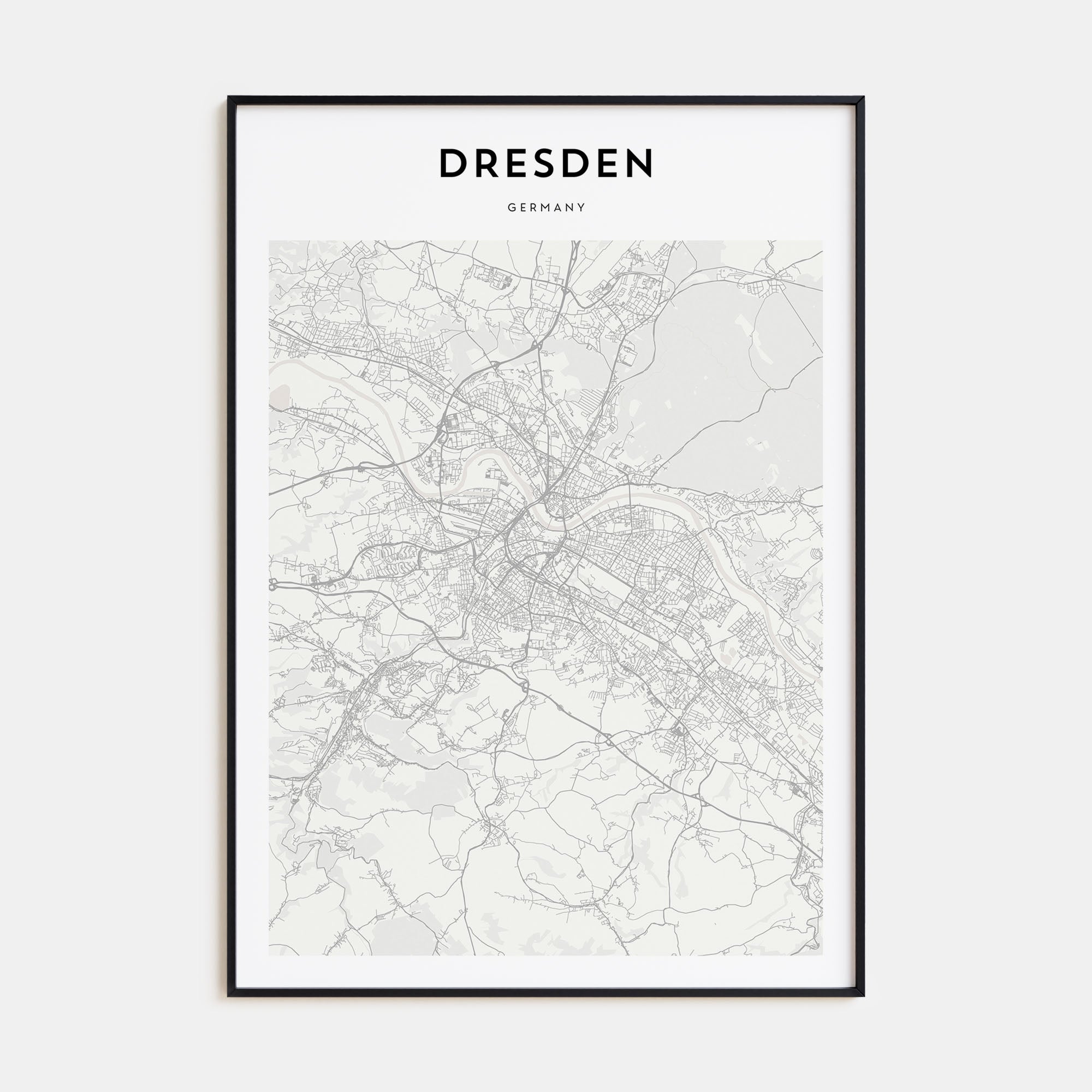 Dresden Map Portrait Poster