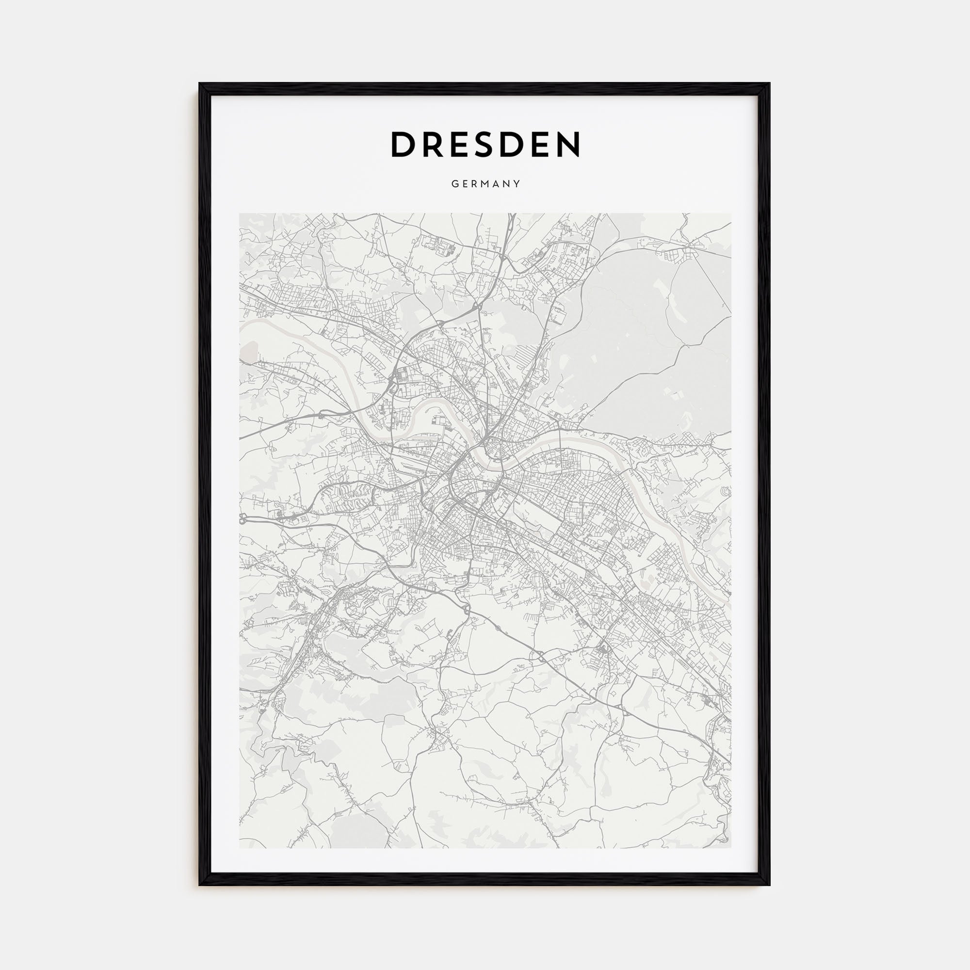Dresden Map Portrait Poster