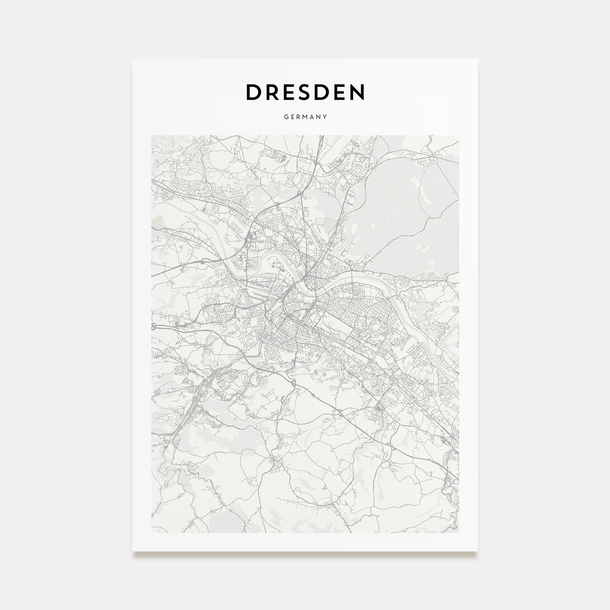 Dresden Map Portrait Poster