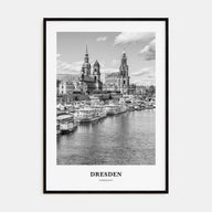 Dresden Portrait B&W Poster