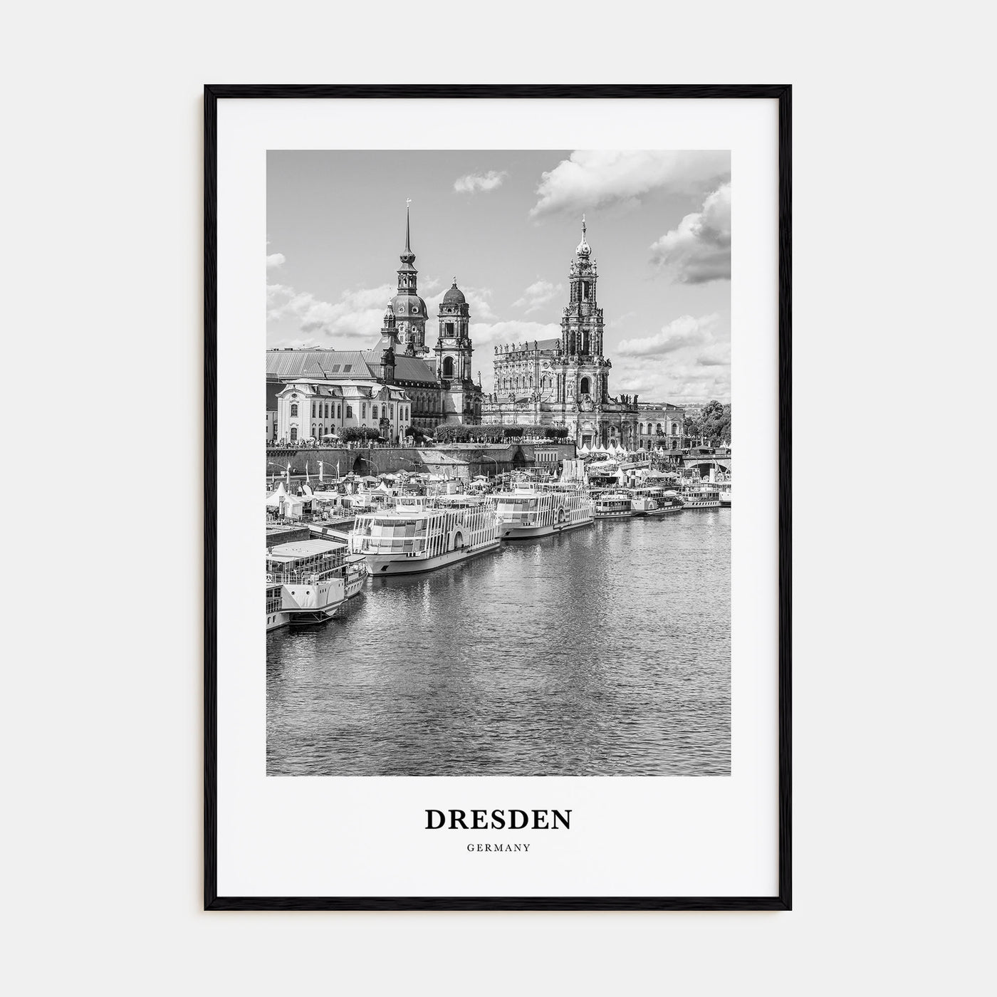 Dresden Portrait B&W Poster