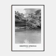 Dripping Springs Portrait B&W Poster