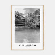 Dripping Springs Portrait B&W Poster