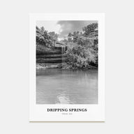 Dripping Springs Portrait B&W Poster