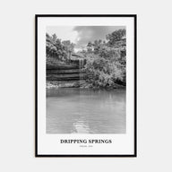 Dripping Springs Portrait B&W Poster