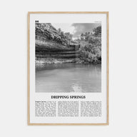 Dripping Springs Travel B&W Poster