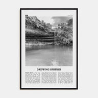 Dripping Springs Travel B&W Poster