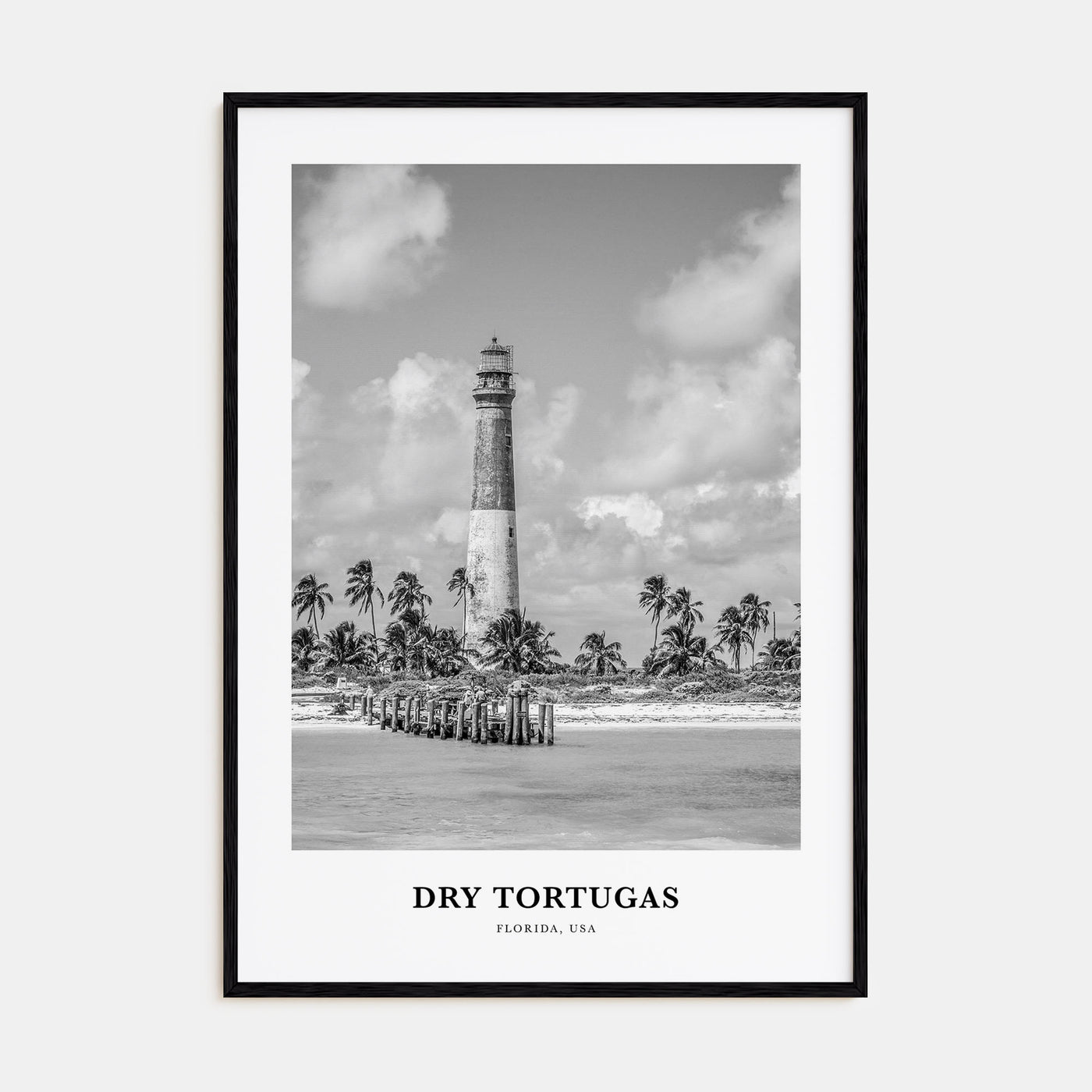 Dry Tortugas National Park Portrait B&W Poster