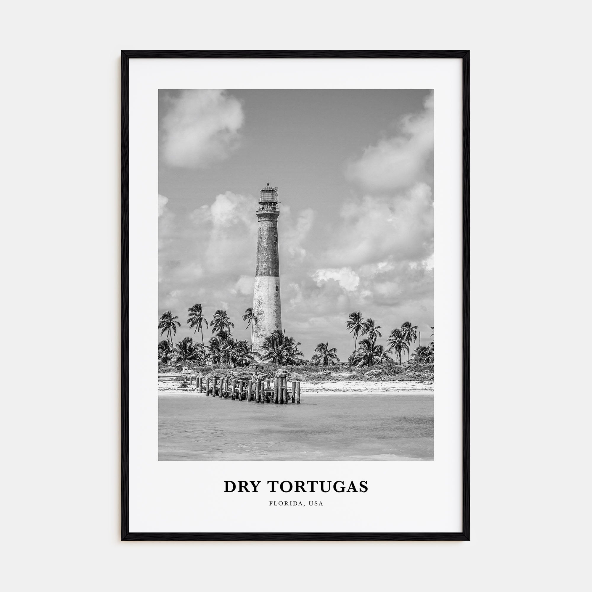 Dry Tortugas National Park Portrait B&W Poster