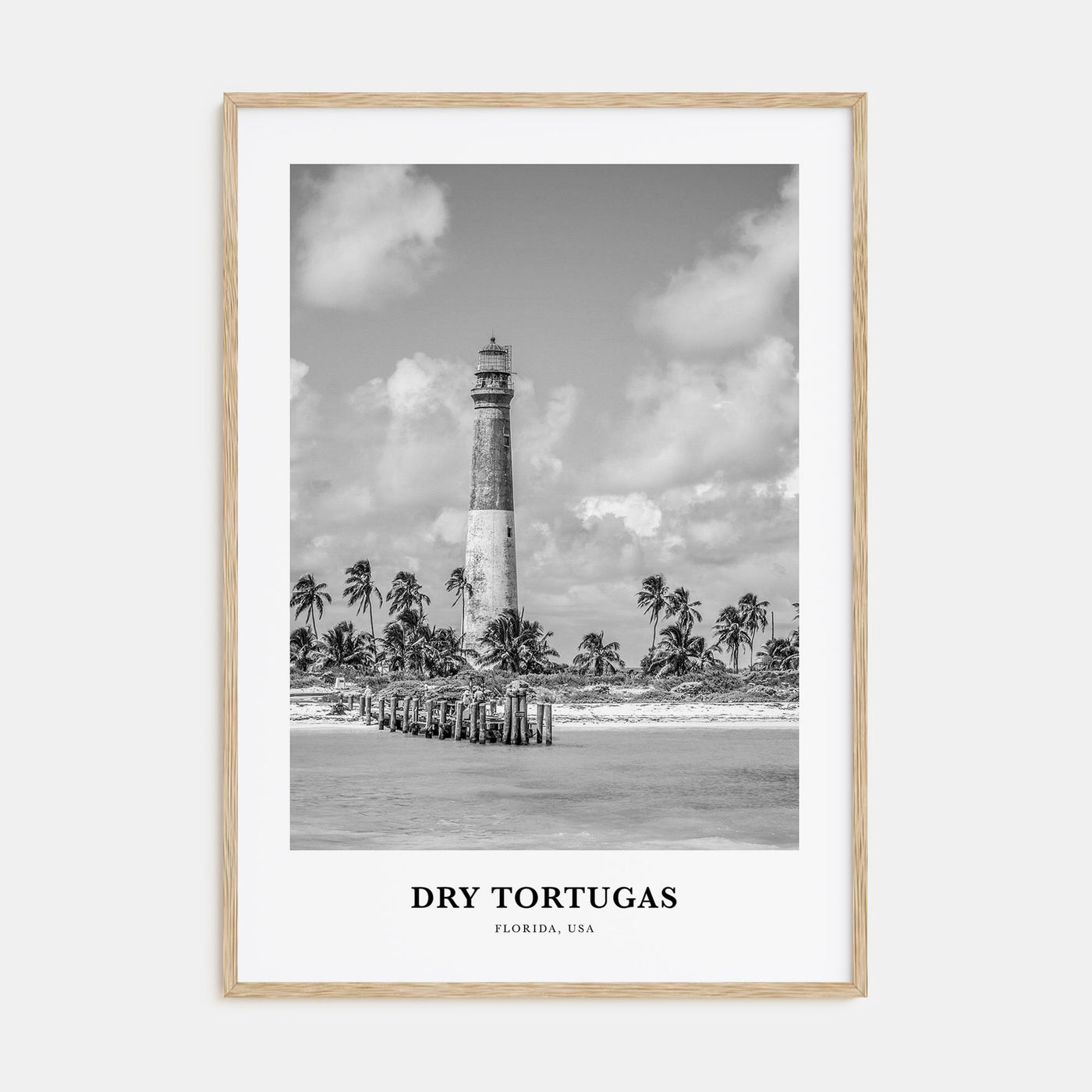 Dry Tortugas National Park Portrait B&W Poster