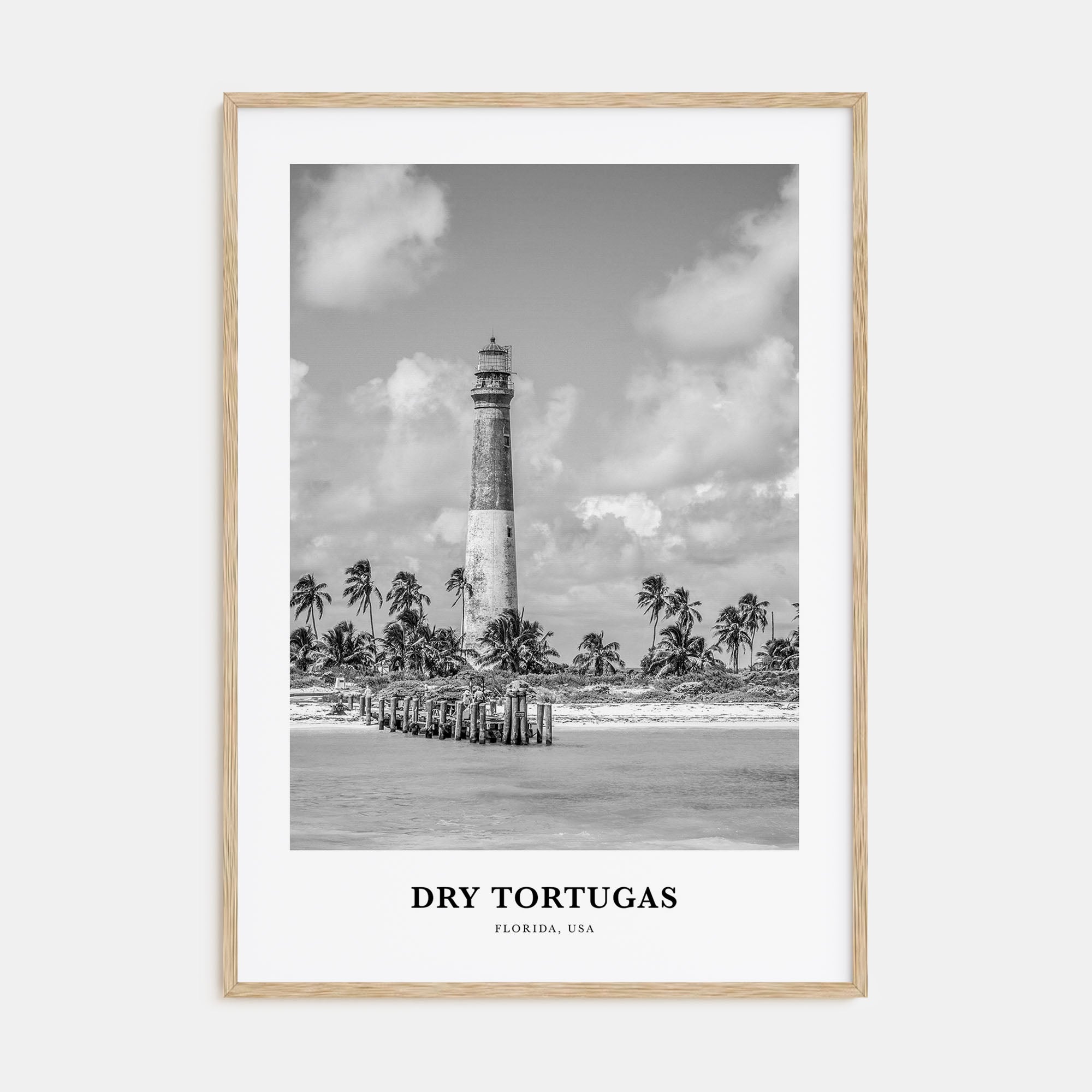 Dry Tortugas National Park Portrait B&W Poster