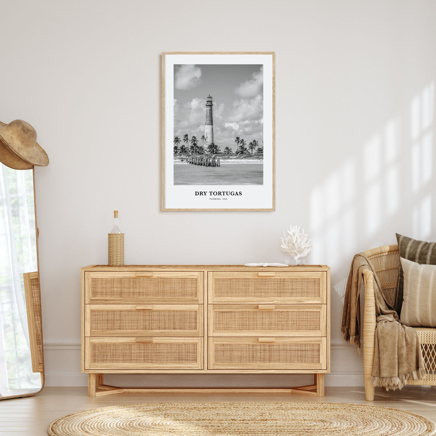 Dry Tortugas National Park Portrait B&W Poster