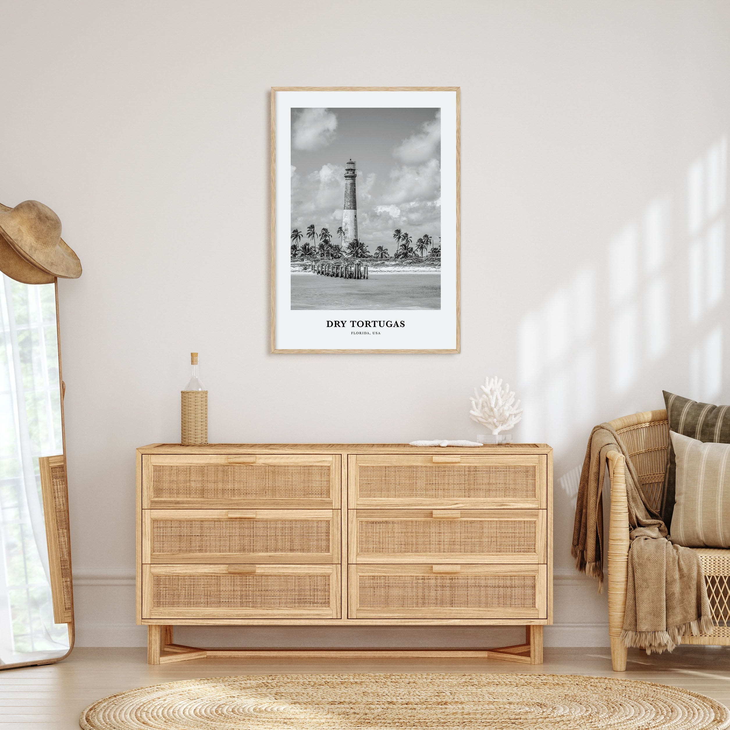 Dry Tortugas National Park Portrait B&W Poster