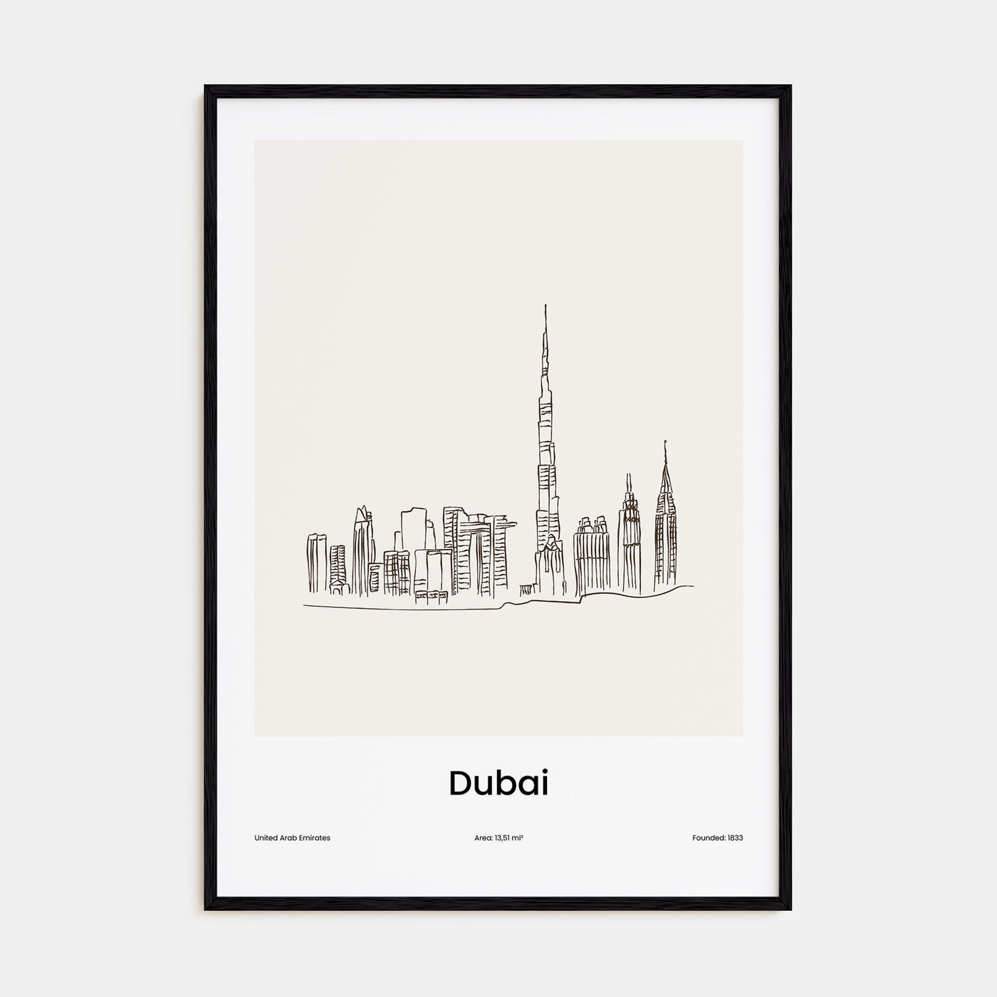 Dubai Drawn No 1 Poster