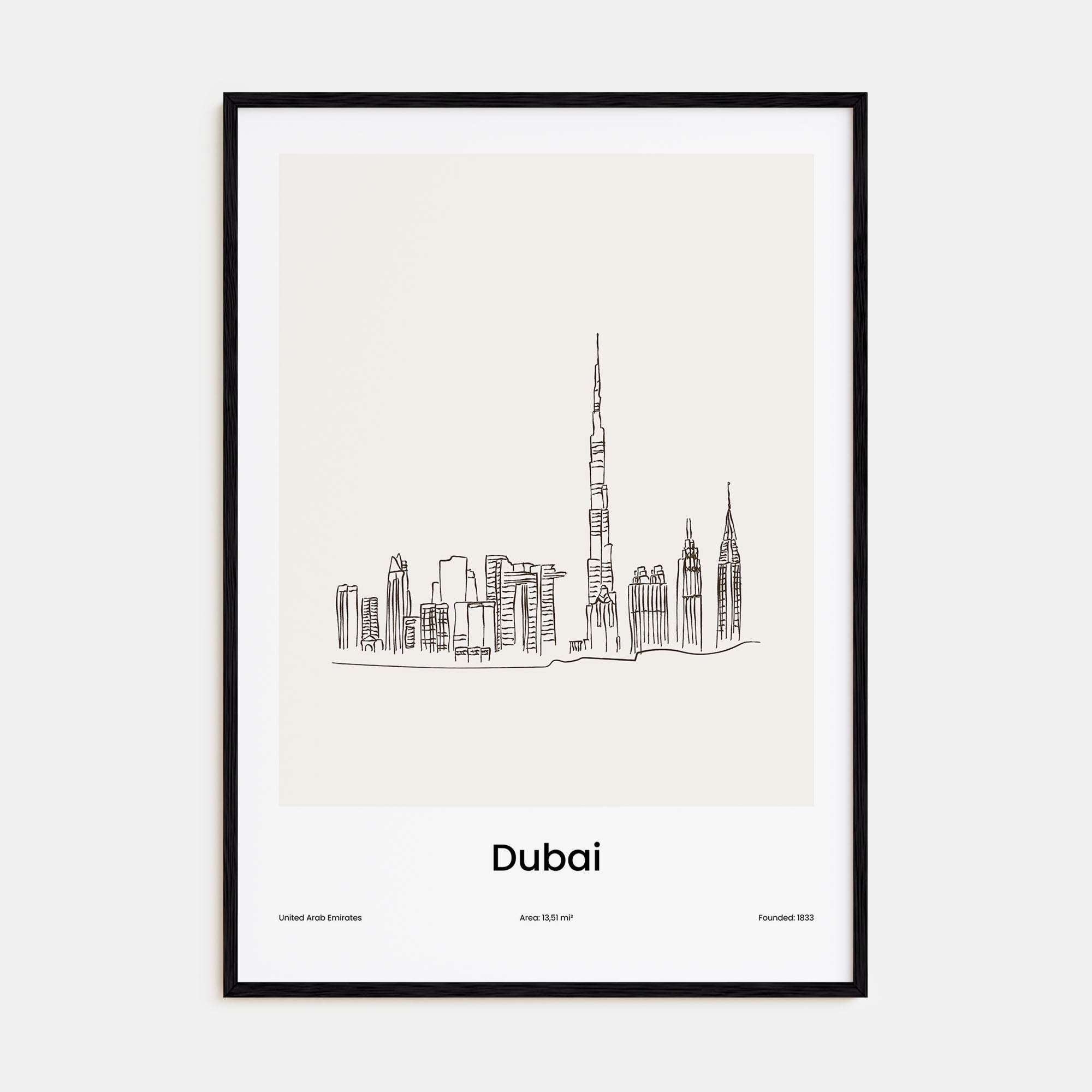 Dubai Drawn No 1 Poster