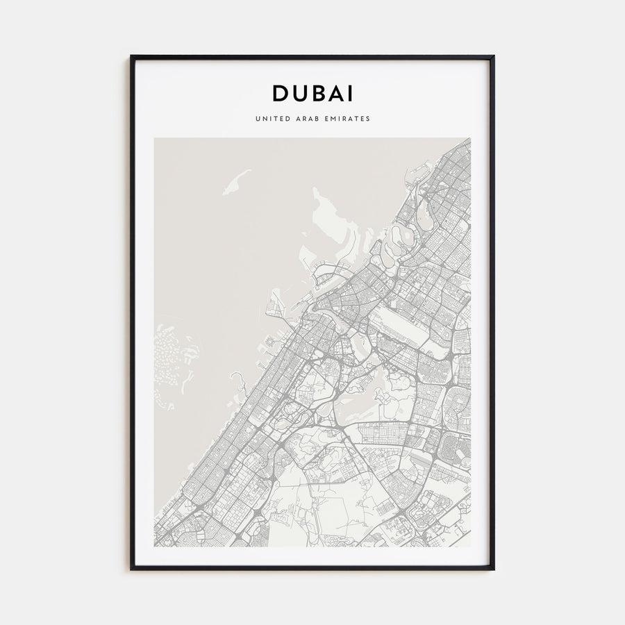 Dubai Map Portrait Poster