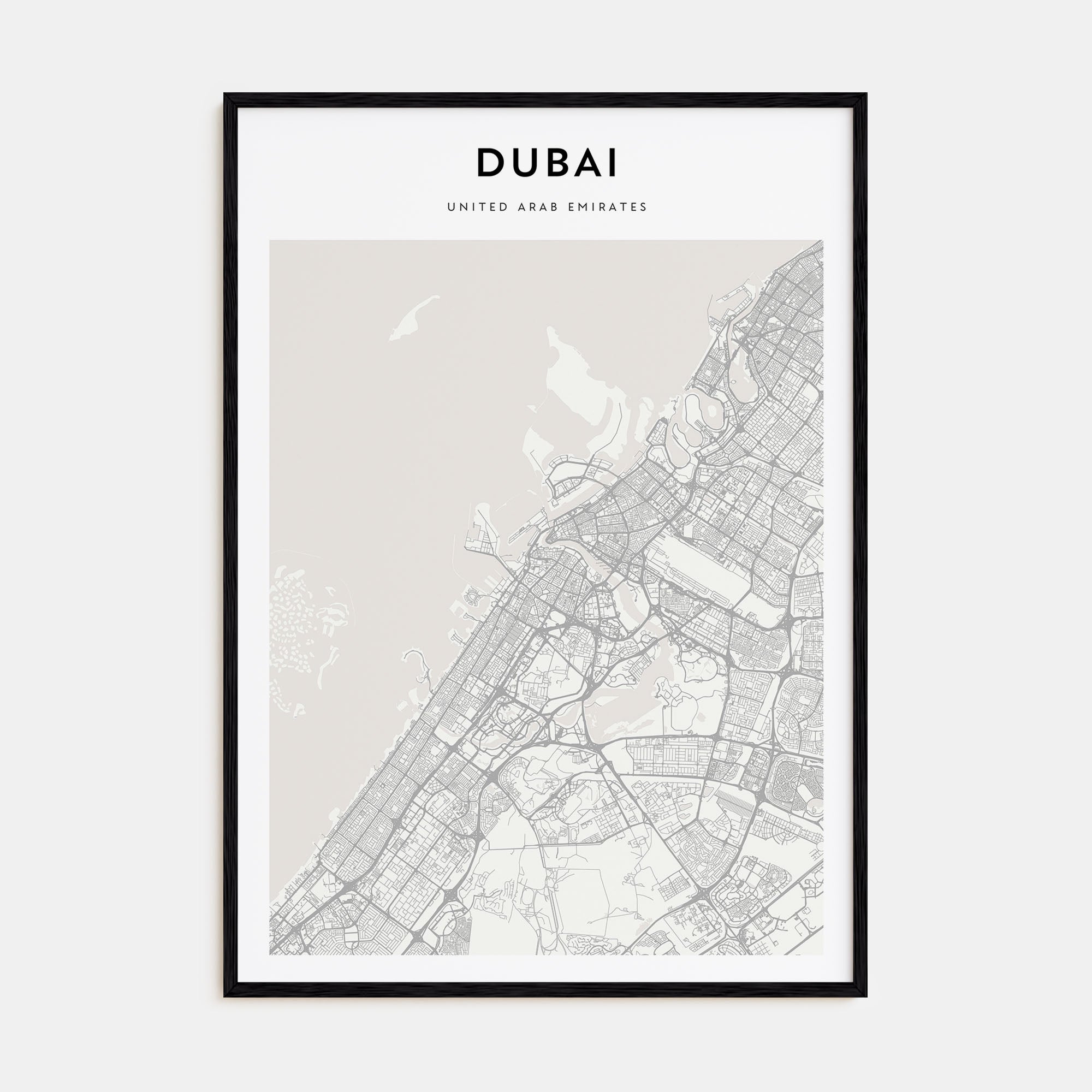 Dubai Map Portrait Poster