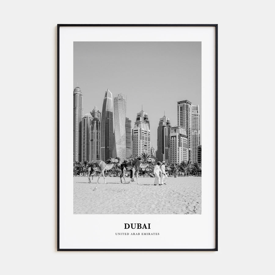 Dubai Portrait B&W No 1 Poster