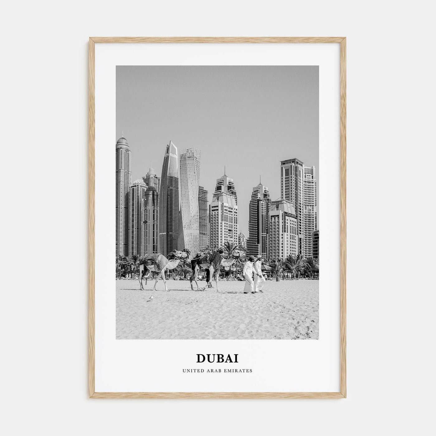 Dubai Portrait B&W No 1 Poster