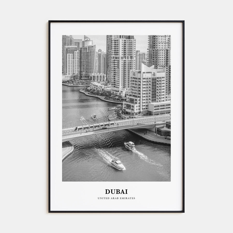 Dubai Portrait B&W No 2 Poster