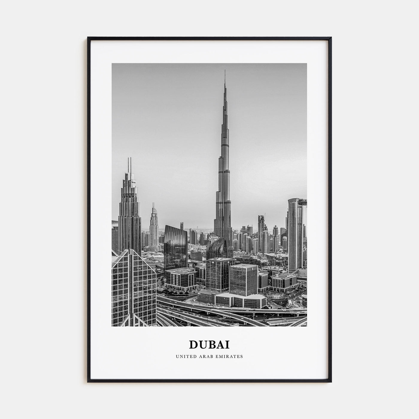 Dubai Portrait B&W No 3 Poster