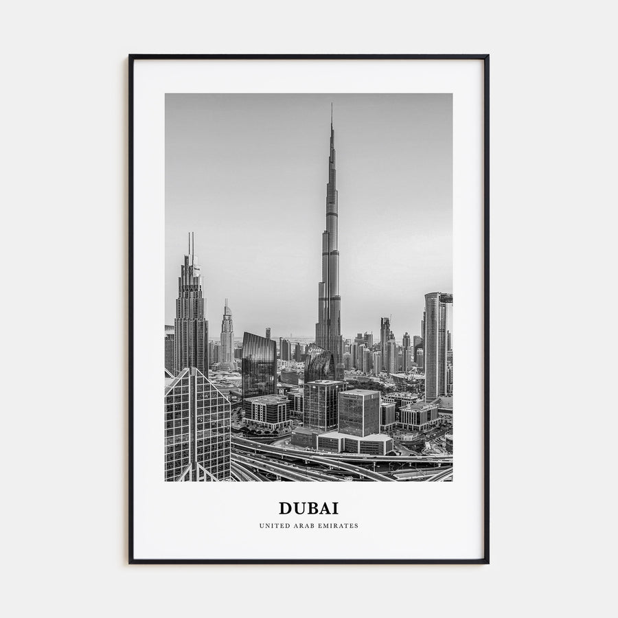 Dubai Portrait B&W No 3 Poster