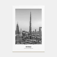 Dubai Portrait B&W No 3 Poster