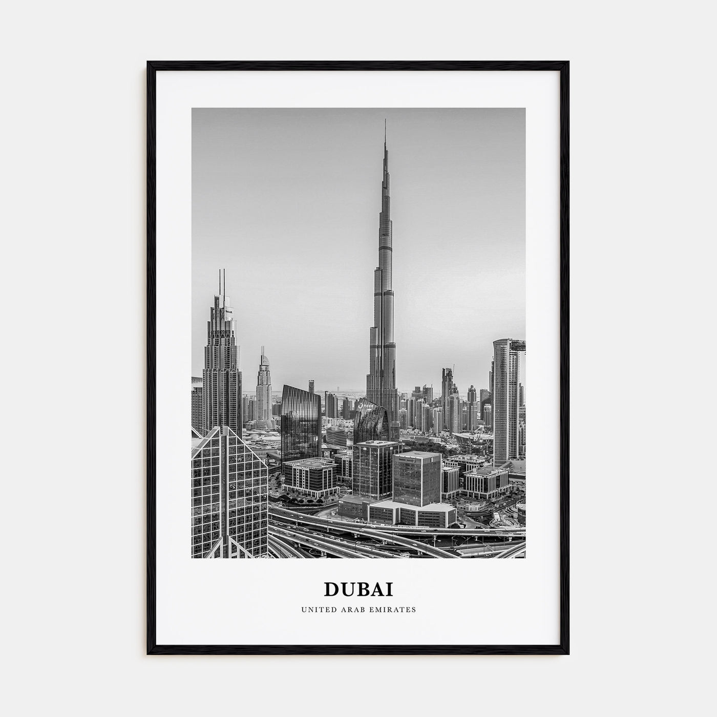 Dubai Portrait B&W No 3 Poster